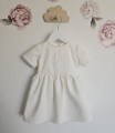 Sukieneczka Kornelia na chrzest z krótkim rękawem.