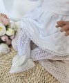 rajstopki dziewczęce ażurowe białe