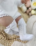 Podkolanówki dziewczęce z kokardką