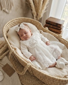 Sukienka tiulowa na chrzest dziewczynki "Nela II"