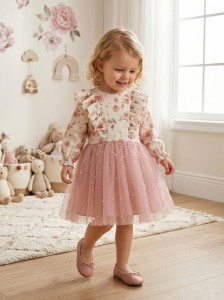 Sukienka dla dziewczynki Tiny Flowers II z falbankami